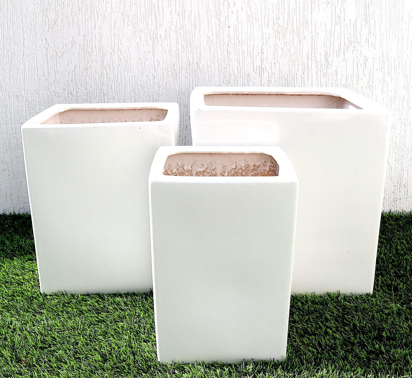 Ceramic "white" Square Planter