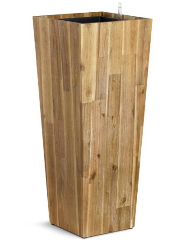 Elegant Square Acacia Pot