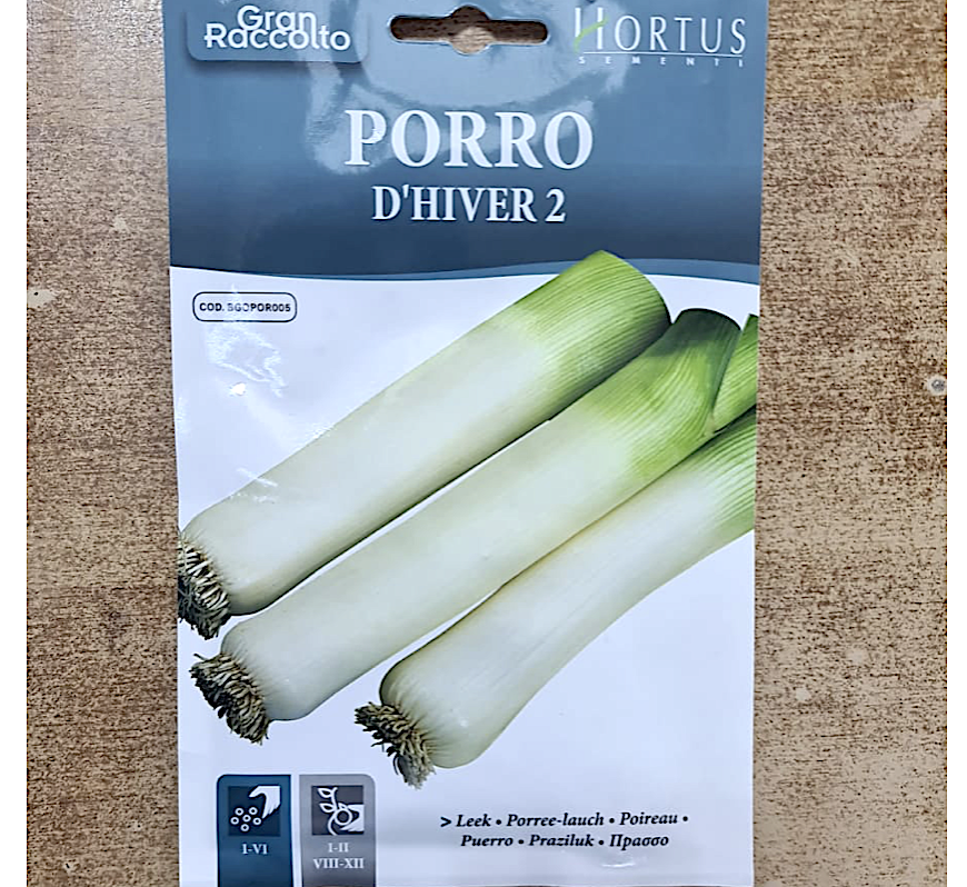 Leek Herb Seeds "Porro D'Hiver 2" by Hortus