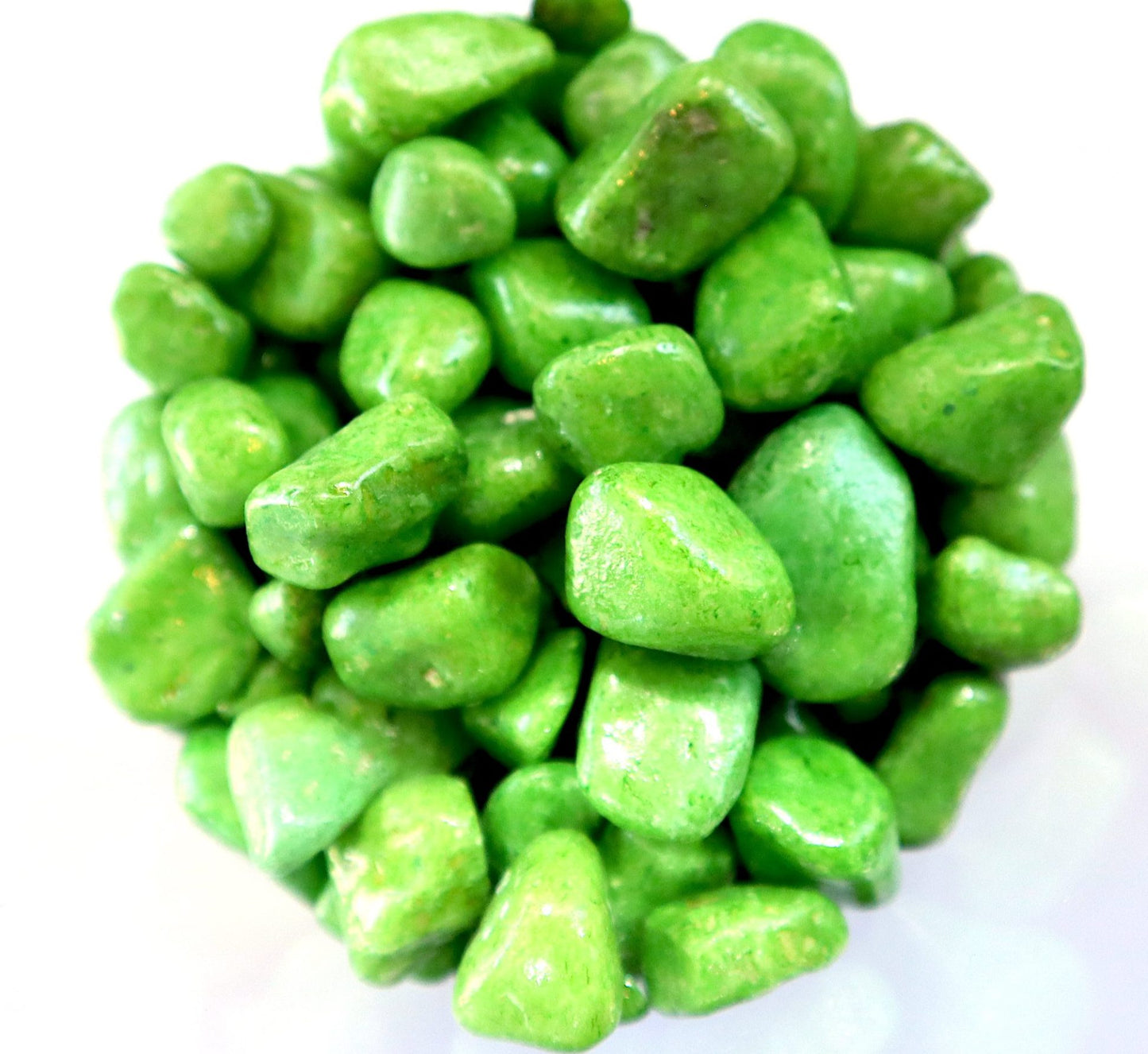 Green Decorative Painted Pebbles "Aquarium" 10-15mm