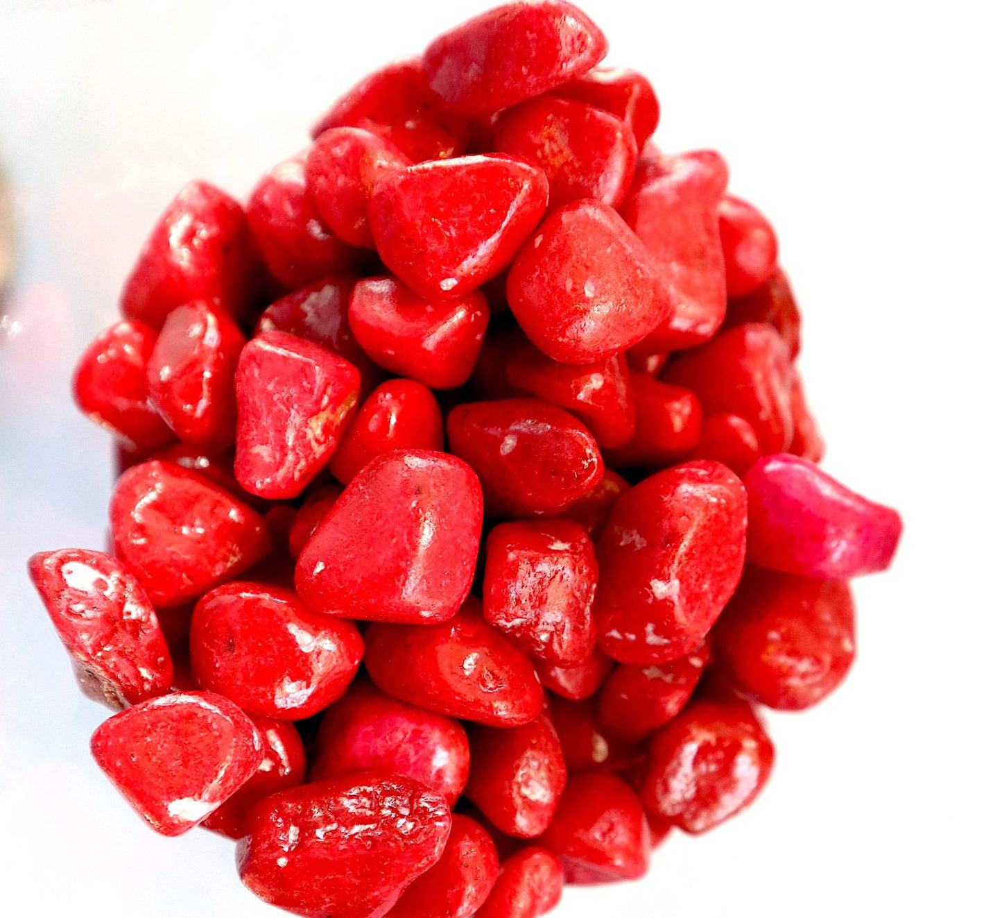 Red Decorative Painted Pebbles "Aquarium" 10-15mm