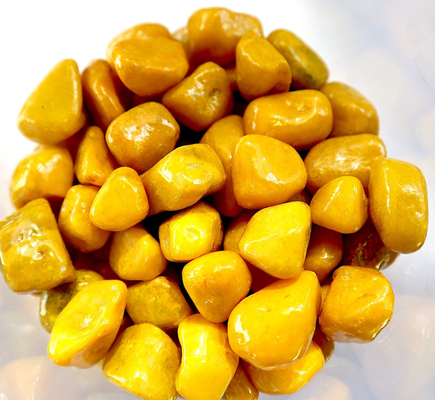 Yellow Decorative Painted Pebbles "Aquarium" 10-15mm
