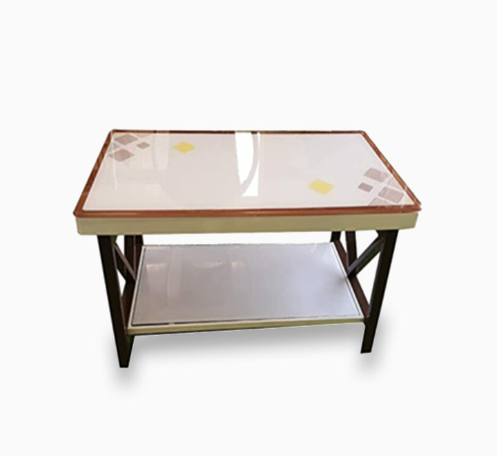 Rectangle Glass Coffee Table (Brown)