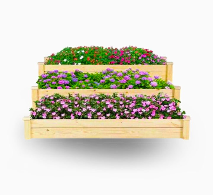 Wooden Three Steps Outdoor Planter "Ideal for hobby gardening"