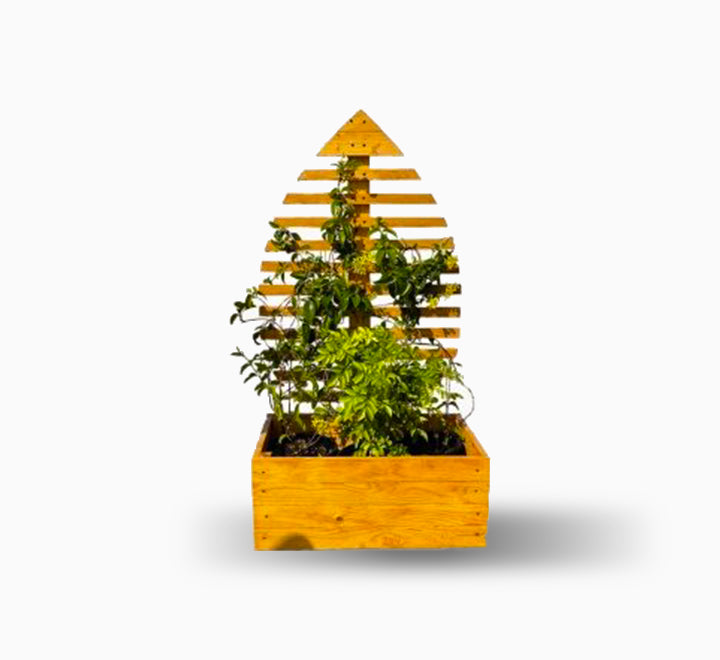 Wooden Leaf Style Planter "Ideal for Climbing Plants"