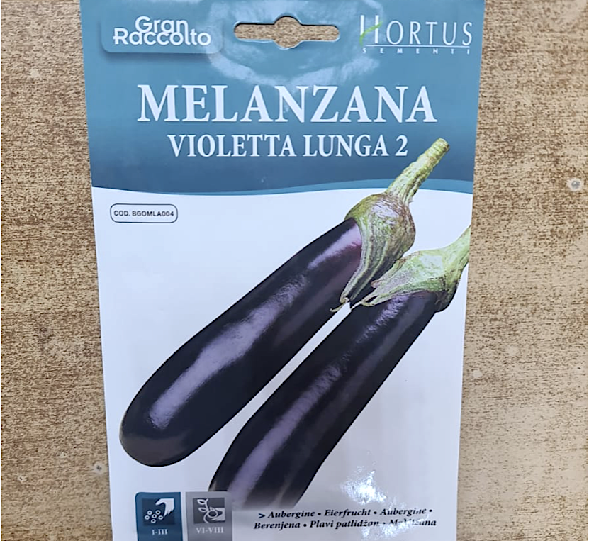 Eggplant Vegetable Seeds "Melanzana Violetta Lunga 2" by Hortus