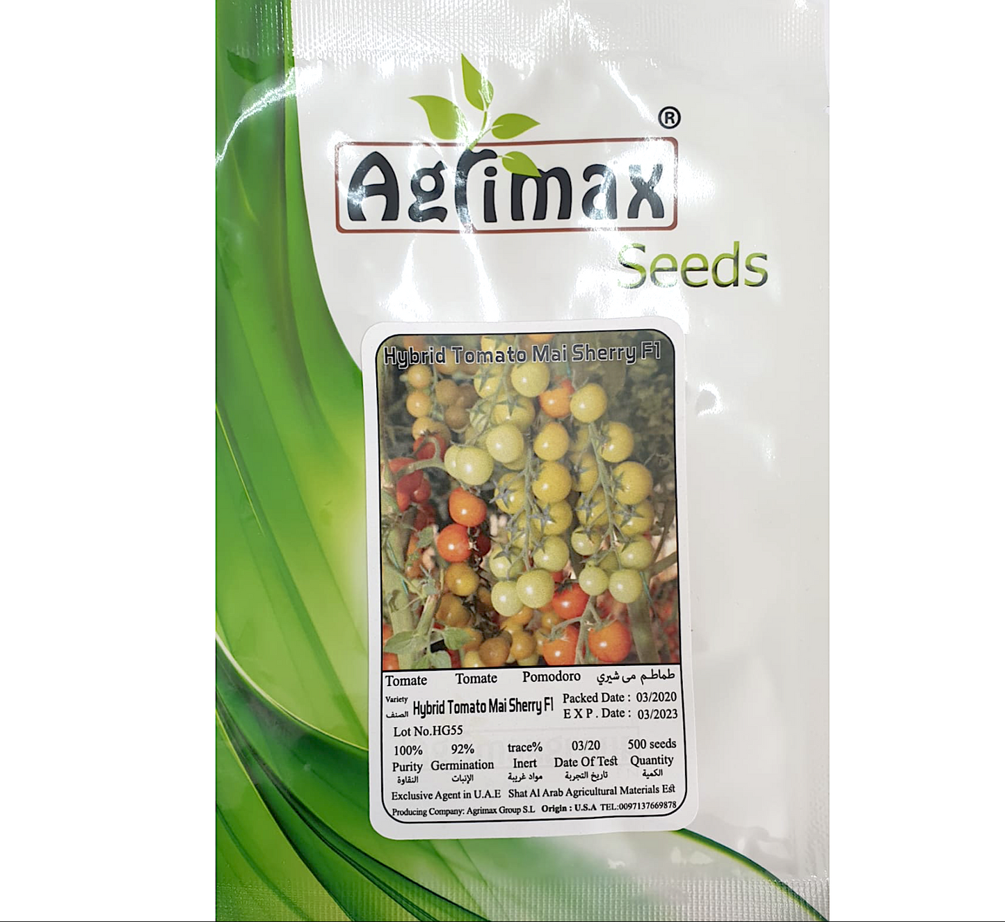 Tomato Vegetable Seeds "Mai Sherry F1 Hybrid" by Agrimax Spain