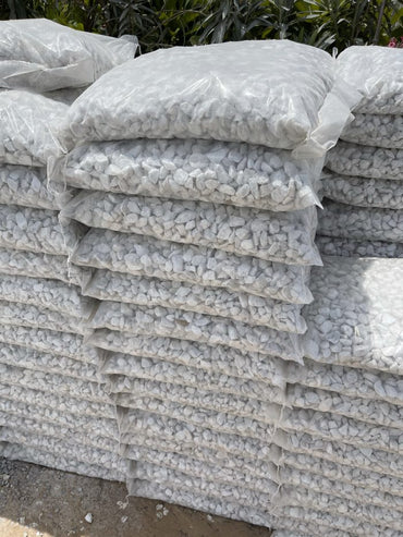 White Marble Gravel 1-2cm 20kg Bag Garden Marble Gravel, Best Garden Ground Cover